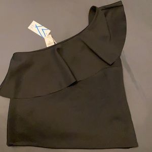Express Karlie Kloss one shoulder ruffle top. NWT
